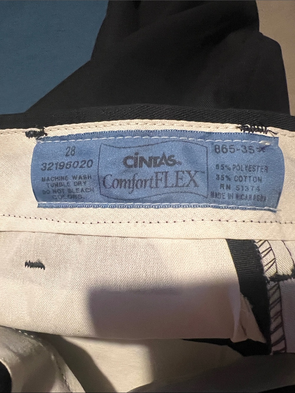 Cintas ComfortFLEX Men's Black Dress Pants
